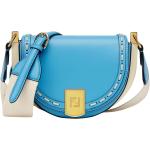 FENDI Moonlight Cyber Blue Leather Satchel Crossbody Bag