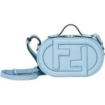 FENDI O'Lock Baby Blue Leather Mini Crossbody Bag