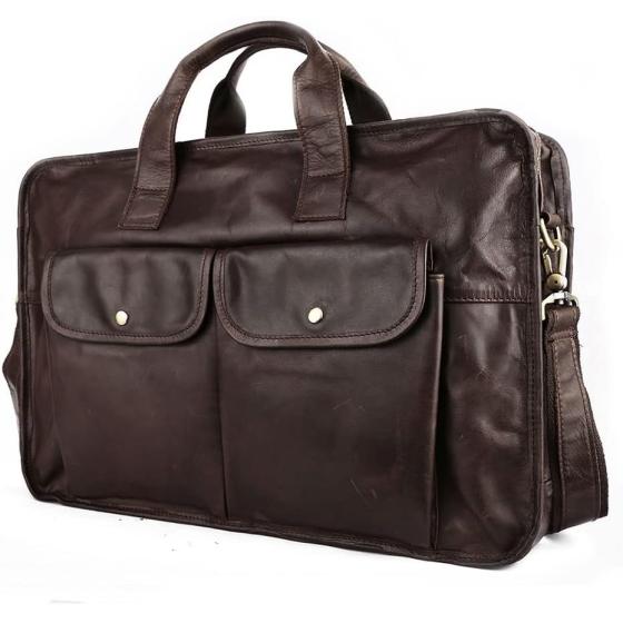 DLOETT Men's Large Tote Bag 15.6 Inch Laptop Bag Men's Messenger Bag Men's Business Travel Briefcase Shoulder Bag