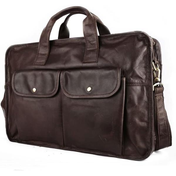 DLOETT Men's Large Tote Bag 15.6 Inch Laptop Bag Men's Messenger Bag Men's Business Travel Briefcase Shoulder Bag