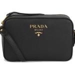 Prada Black Vitello Phenix Leather Shoulder Camera Bag 1BH103