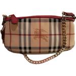 Burberry Haymarket Nova Check Clara Leather Wristlet
