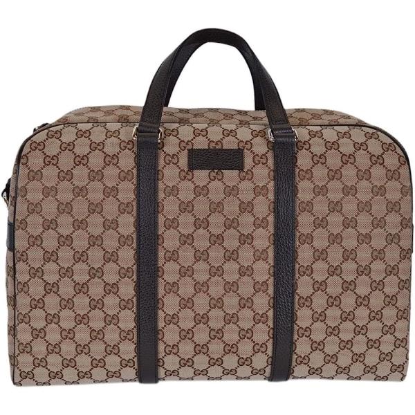 Gucci Duffle Travel Militare GG Beige Ebony Tmoro Bag Handbag Italy New