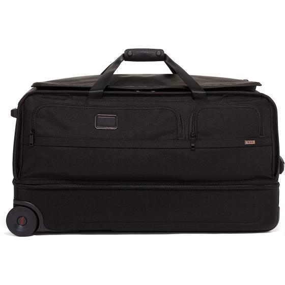 TUMI Alpha 3 Large Split 2-Wheel Duffel Bag - With Quick Zip Interior - Rolling Luggage for Men and Women - Black