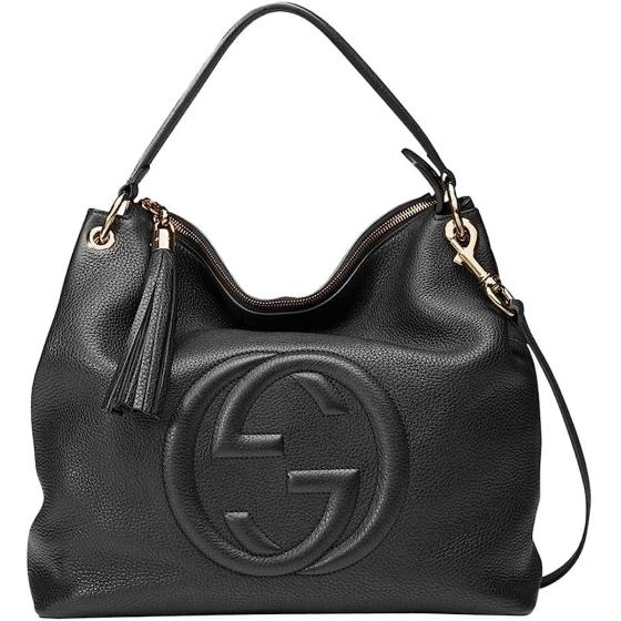 Gucci Soho Flame Red Leather Bag Soft Hobo Italy Handbag New