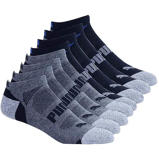 Puma Men's No show Sport Socks, Moisture Control, Arch Support (8 Pair)