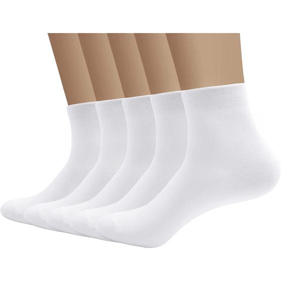 SERISIMPLE Bamboo Men sock Breathable Sock Low Quarter Thin Ankle Sock Comfort Cool soft Sock 5 Pairs