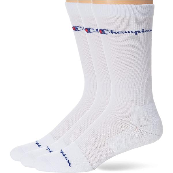 Champion Men's Socks, Graduated Compression Socks, Crew and Mid-Crew, 3-Pack