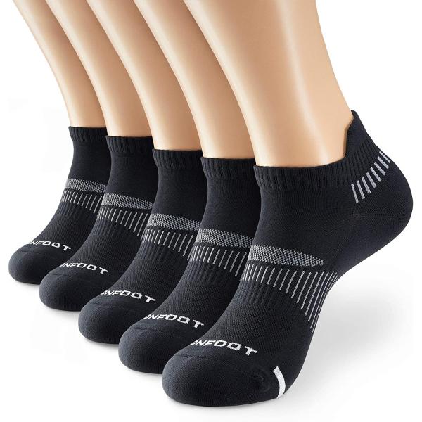 MONFOOT Women's and Men's 3-10 Pack Running Athletic Cushioned Socks