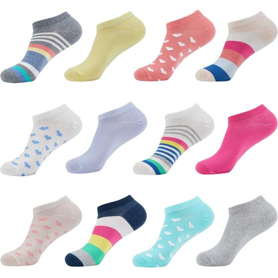 MONFOOT Women's 10-12Pack Fashion Cotton Low Ankle Socks Fruits