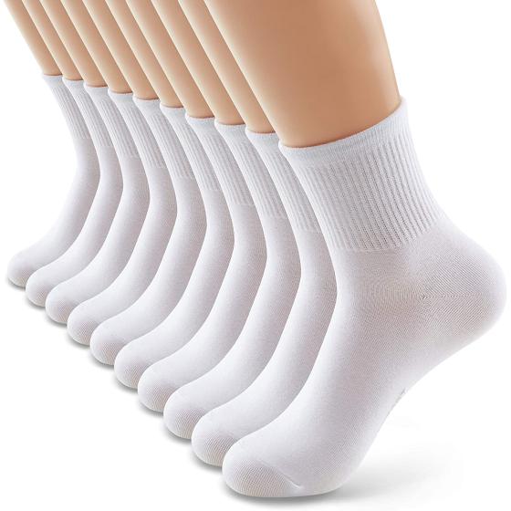 MONFOOT Women's 10-Pack Comfortable Casual Cotton Quarter Crew Socks