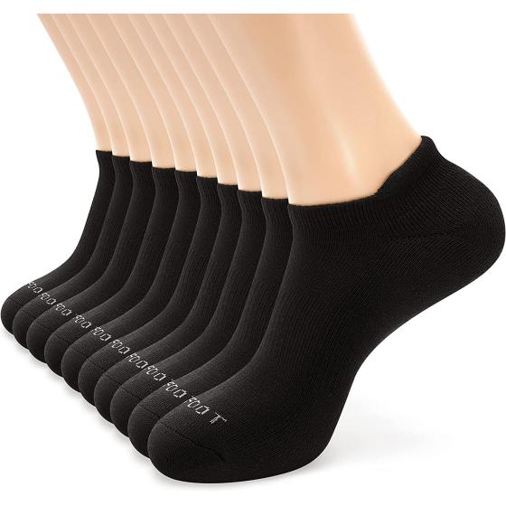 MONFOOT 5-10 Pairs Athletic Cushioned Running Performance Heel Tab Ankle Socks For Men/Women