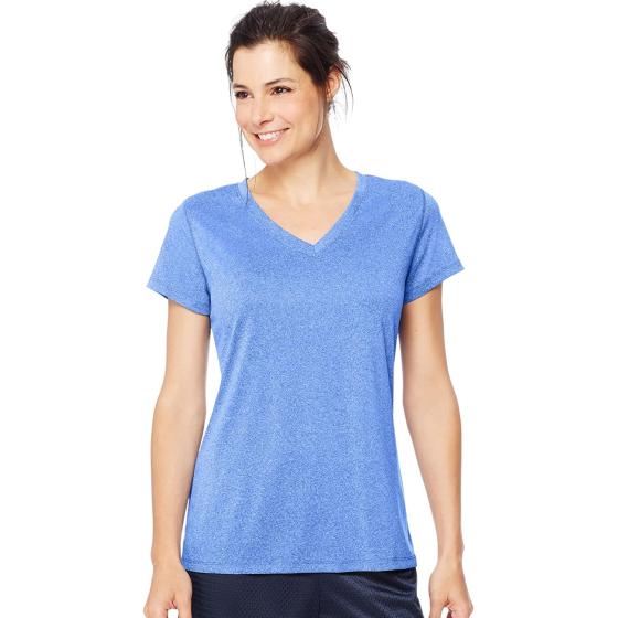Hanes Women's Cooldri Short Sleeve Performance V-Neck T-Shirt (1 Pack)