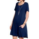 JollieLovin Women's Casual Swing Loose T-Shirt Dress Summer Short Sleeve Tunic Dresses with Pockets (Available in Plus Size)