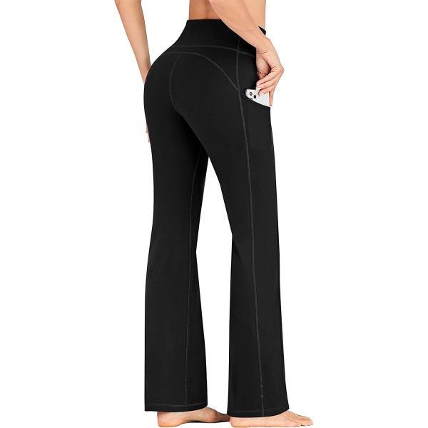 IUGA Bootcut Yoga Pants for Women with Pockets High Waisted Workout Pants Tummy Control Bootleg Work Pants for Women