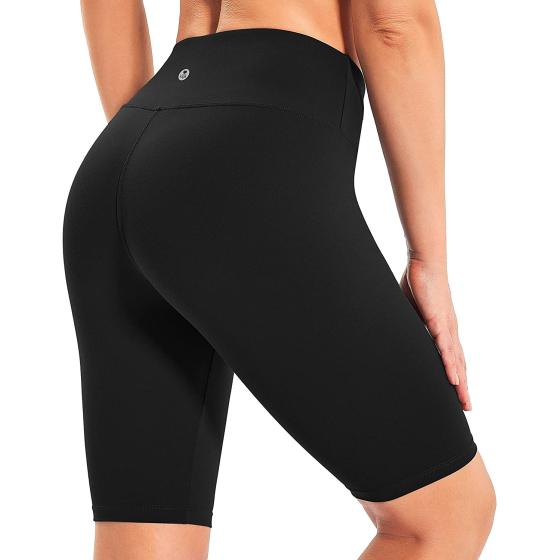 IUGA Biker Shorts for Women High Waist - 8" Workout Shorts with Inner Pocket Yoga Spandex Gym Running Shorts