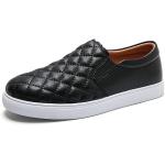 Maichal Loafers for Women Quilted Leather Comfort Memory Foam Slip On Shoes