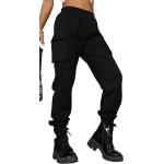 VANGULL Women's High Waisted Jogger Pants Casual Flap Pocket Solid Outdoor Cargo Pants Black