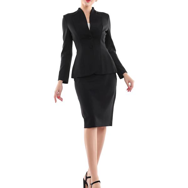 Marycrafts Women's Formal Office Business Work Jacket Skirt Suit Set