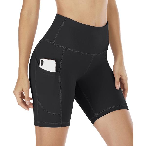 IUGA Biker Shorts Women 6" Workout Shorts Womens with Pockets High Waisted Yoga Running Gym Spandex Compression Shorts