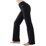 HISKYWIN Inner Pocket Yoga Pants 4 Way Stretch Tummy Control Workout Running Pants, Long Bootleg Flare Pants