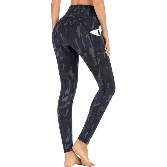 IUGA Leggings with Pockets for Women High Waisted Printed Yoga Pants for Women Workout Leggings for Women with Side Pockets