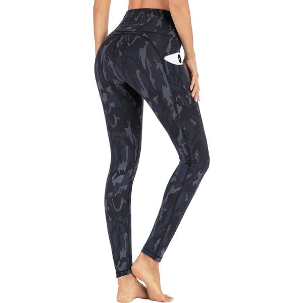 IUGA Leggings with Pockets for Women High Waisted Printed Yoga Pants for Women Workout Leggings for Women with Side Pockets