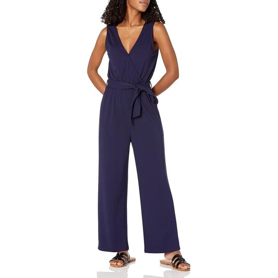 The Drop Women's @caralynmirand Sleeveless Wrap Jumpsuit
