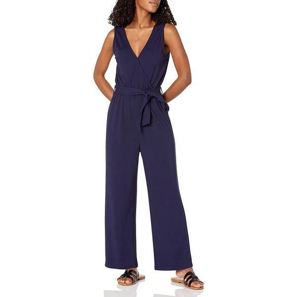The Drop Women's @caralynmirand Sleeveless Wrap Jumpsuit