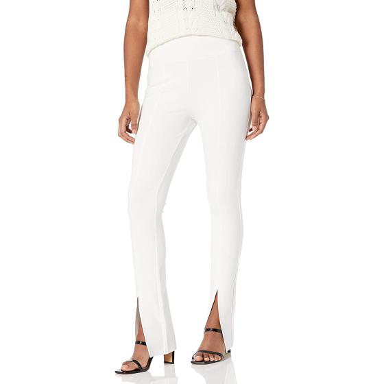 The Drop Women's Uma High Rise Fitted Slit Front Pull-On Pant