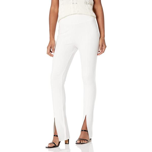 The Drop Women's Uma High Rise Fitted Slit Front Pull-On Pant
