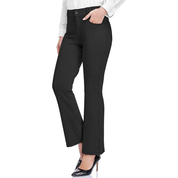 HISKYWIN Womens Dress Pants Stretch Work Office Business Slacks Comfy Yoga Golf Pants with Pockets