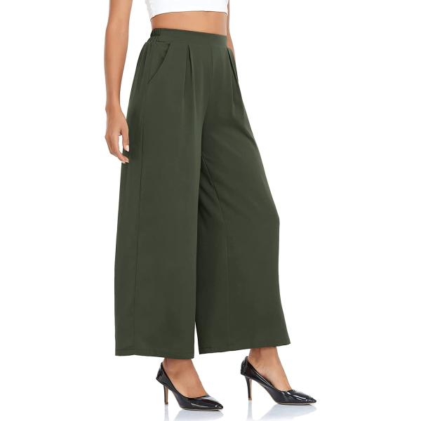 Arolina Women High Waist Wide Leg Long Pants Loose Fit Casual Palazzo Lounge Pants with Pockets