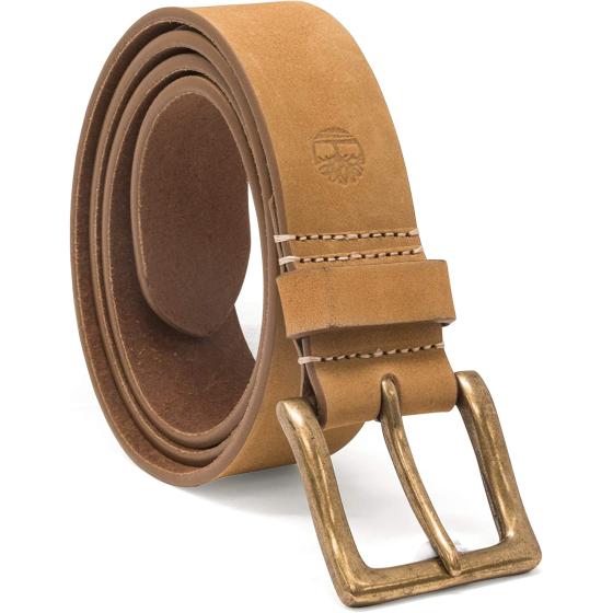 Timberland Men's 38 Mm Boot Leather Wheat Belt