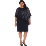 R&M Richards Women's Plus Size Short Laced Poncho Dress Large