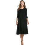 Hotouch Women's 3/4 Sleeve A-line and Flare Midi Long Dress