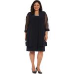 R&M Richards Women's One Size 2 Piece Mesh Panel Beaded Neck Jacket Dress