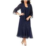 R&M Richards Women's Plus Size Beaded Chiffon Jacket Dress