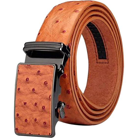 maikun Ratchet Belts for Men, Silde Leather Belts for Men with Automatic Buckle 35mm Wide