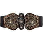 maikun Women's Wide Stretch Elastic Waist Cinch Belt Fashion Vintage Metal Buckle Dress Belt Christmas