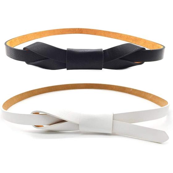 maikun Womens Adjustable Leather Belts Fashion Skinny Minimalism Waist Strap 7 Colors