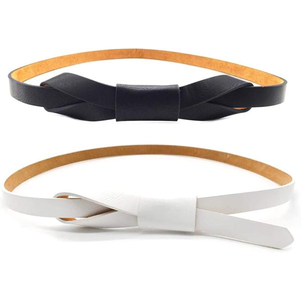 maikun Womens Adjustable Leather Belts Fashion Skinny Minimalism Waist Strap 7 Colors