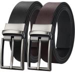 maikun Mens Reversible Leather Belt, Dress Casual Belts for Men, One Belt Reverse For 2 Sides