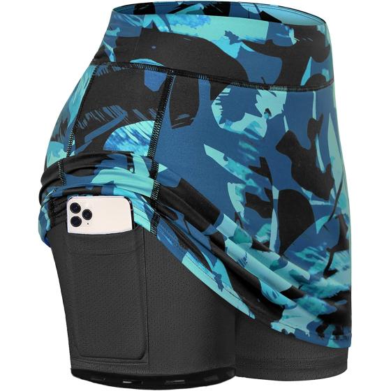 BLEVONH Liner Non-Slip Belt Golf Skorts Skirts for Women with Pocket XS-2XL