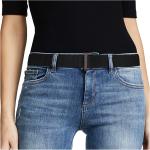 JASGOOD Women No Show Stretch Belt Invisible Elastic Web Strap Belt with Flat Buckle for Jeans Pants Dresses