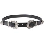 JASGOOD Women Leather Belts Ladies Vintage Western Design Black Waist Belt for Pants Dresses