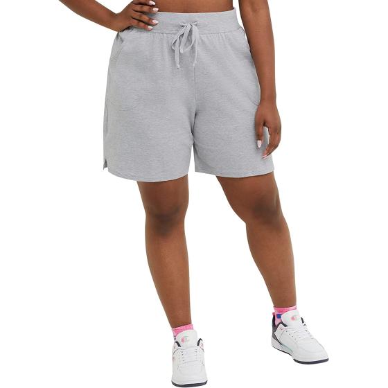 Champion Women’s Plus Size Jersey Shorts for Women, Plus Size Gym Shorts, 5"