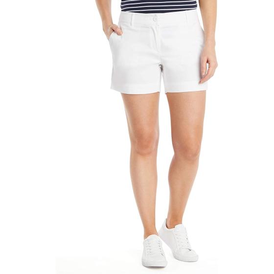 Nautica Women's Comfort Tailored Stretch Cotton Solid and Novelty Short