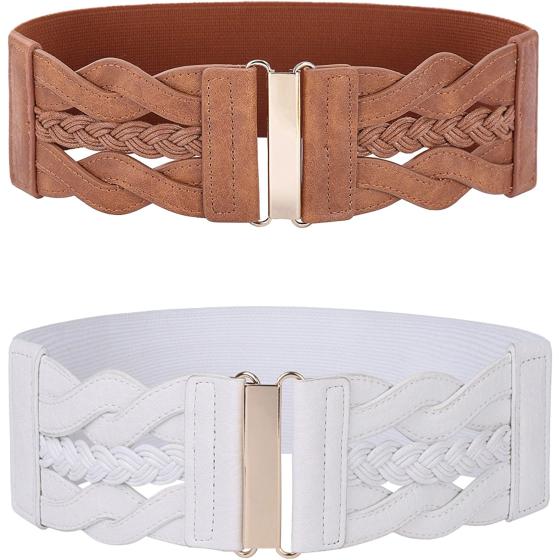 GRACE KARIN Women's Elastic Vintage Belt Stretchy Retro Wide Waist Cinch Belt