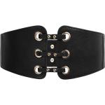 GRACE KARIN Women's PU Leather Belt Rivets Wide Waist Belt Stretch Waistband Steampunk Corset Belts for Shirts